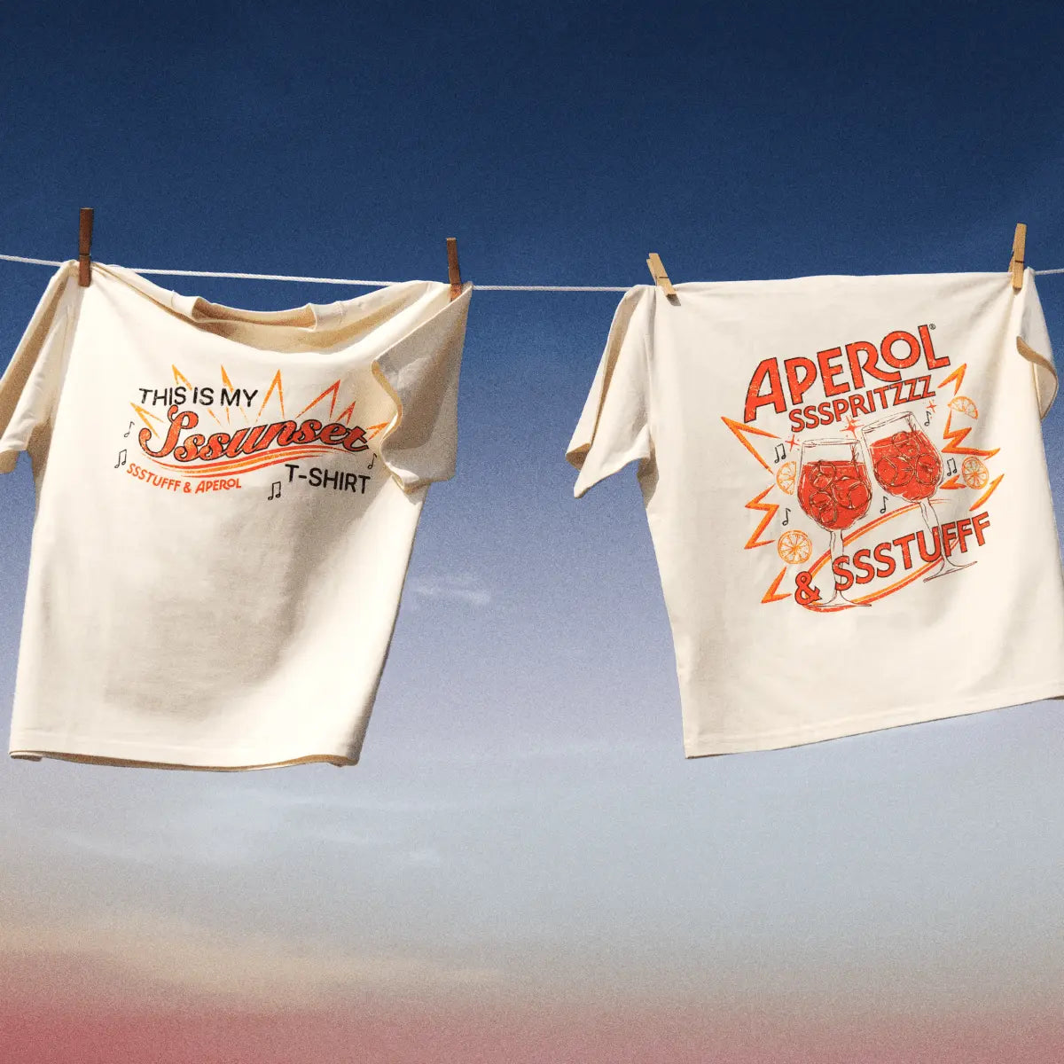 BEIGE CROPPED T-SHIRT APEROL THIS IS MY SSSUNSET
