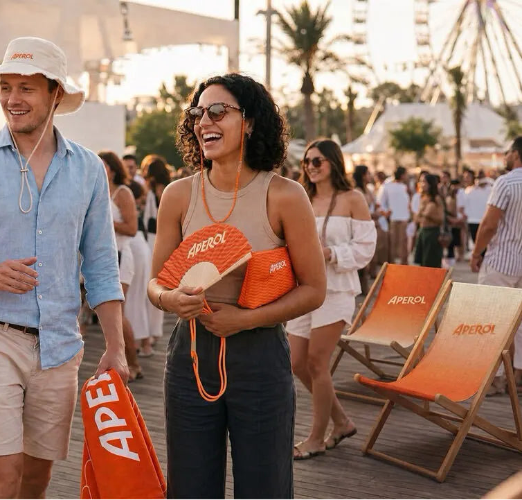 Aperol beach chair w/gradients