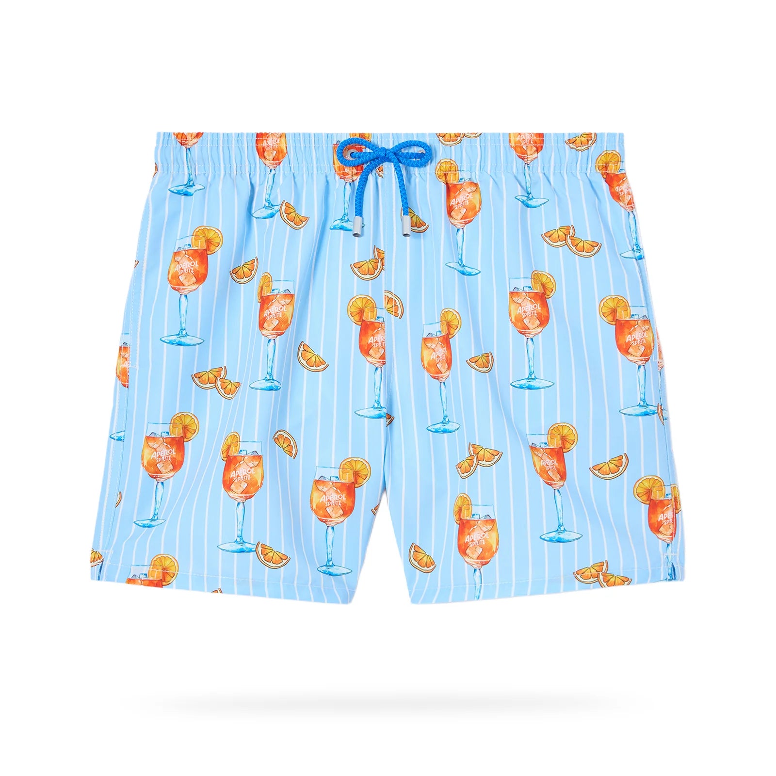 Gustavia Happy Cocktail Double Stripes Badeshorts | MC2 Saint Barth