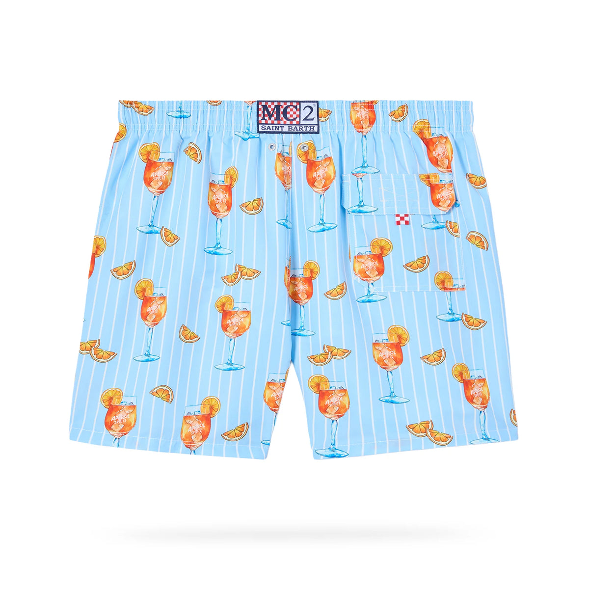 Gustavia Happy Cocktail Double Stripes Swim Shorts | MC2 Saint Barth