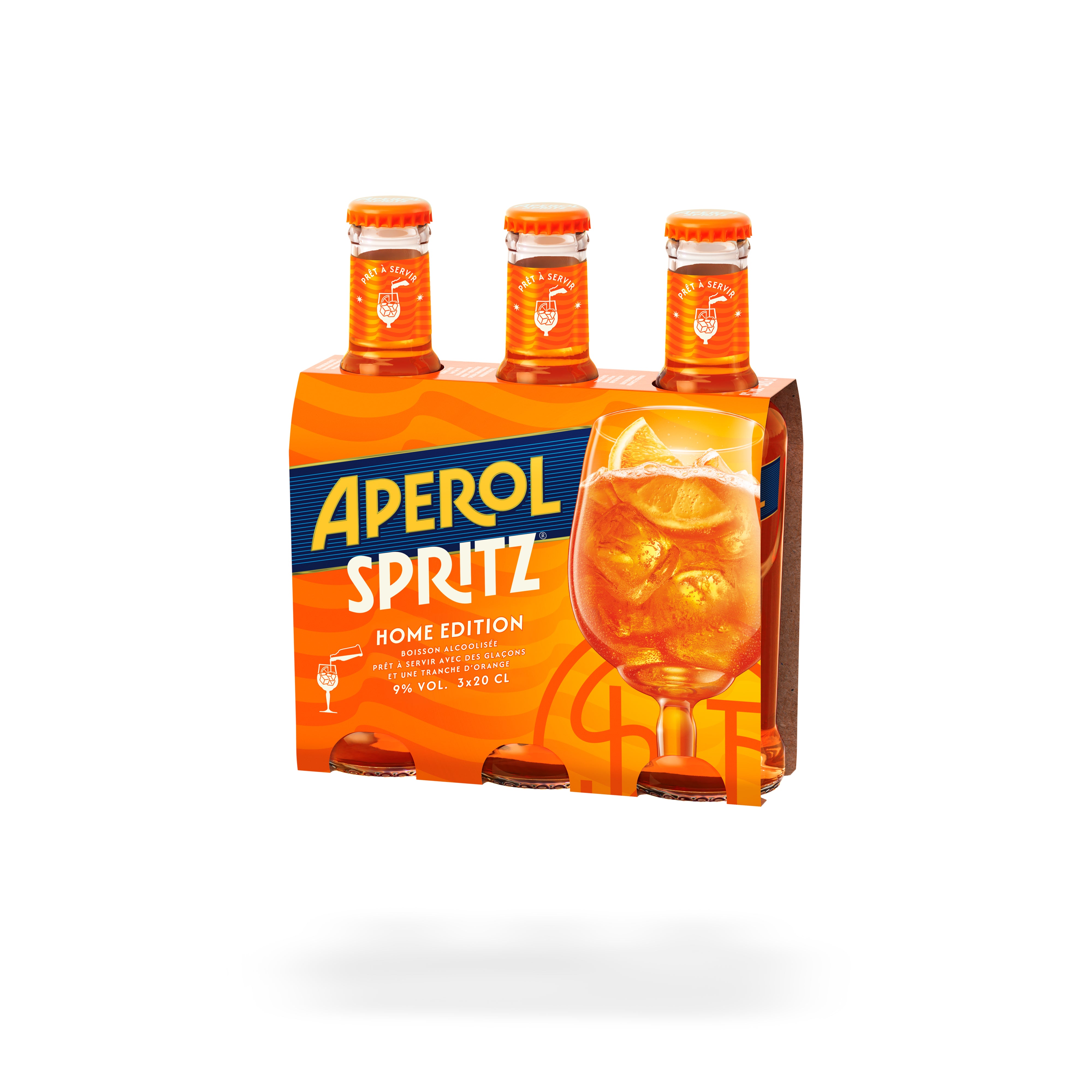 Lot de 3 Aperol Spritz prêt à servir, 20cl