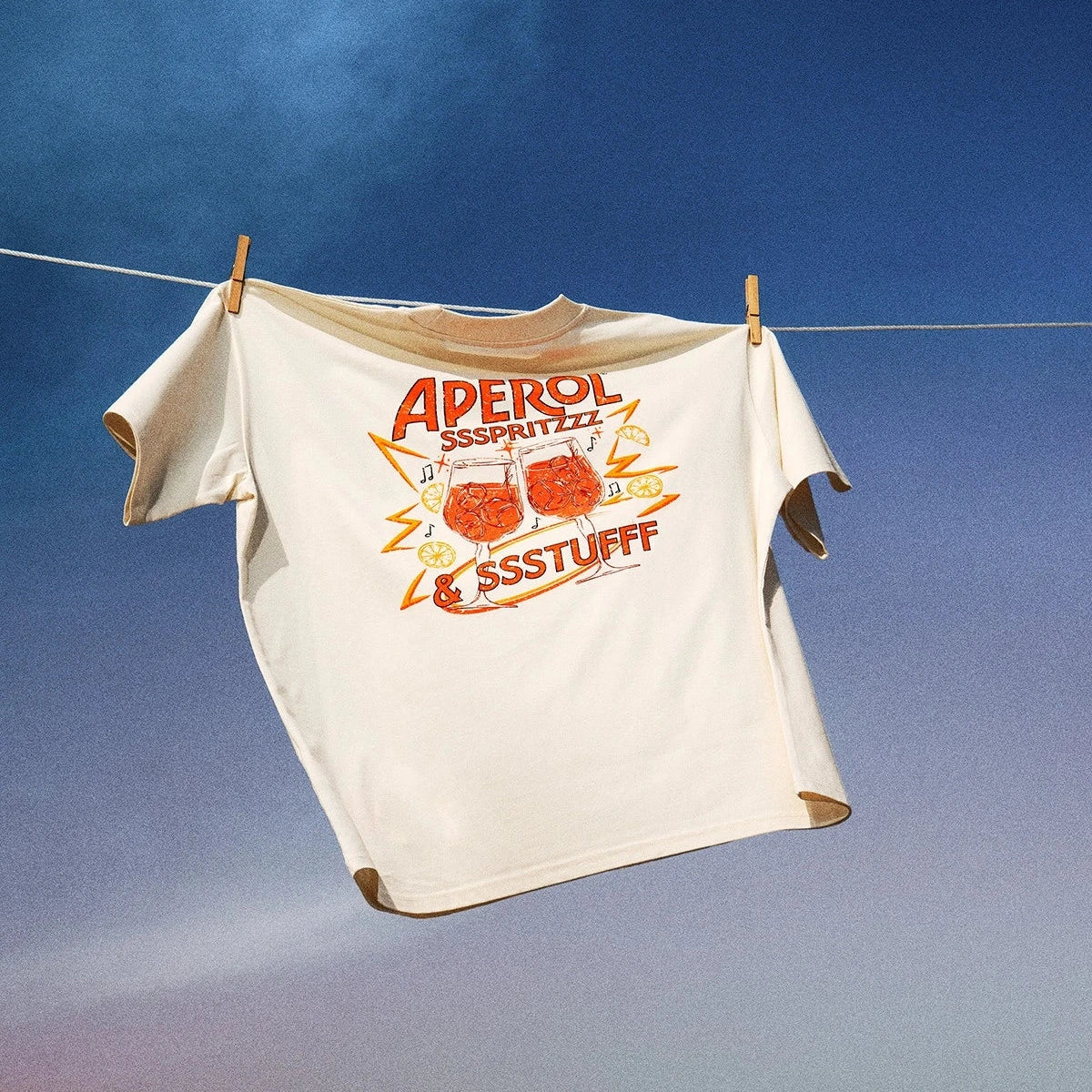 BEIGE CROPPED T-SHIRT APEROL THIS IS MY SSSUNSET