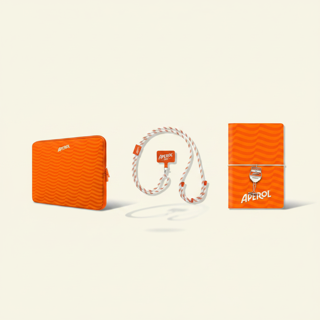 Aperol Out of Office Bundle — laptop case, phone lanyard, notebook