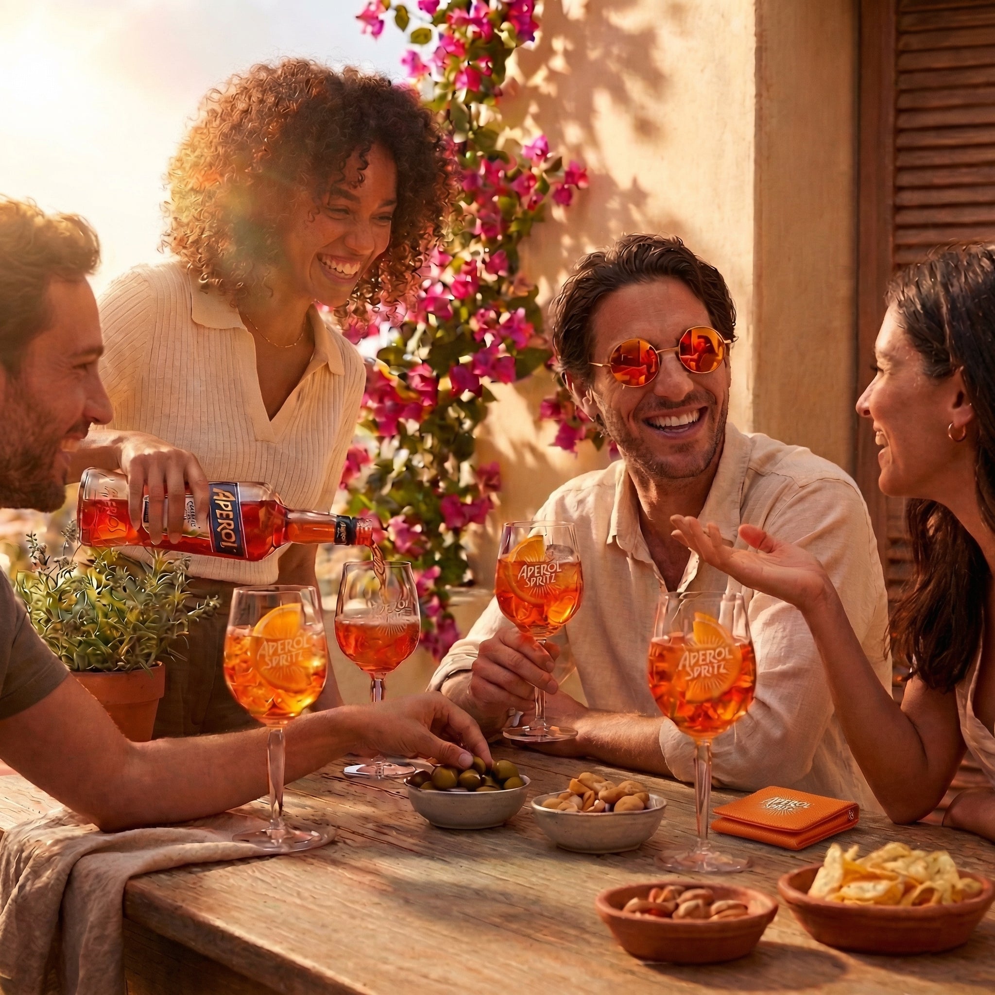 Set Regalo Aperol: 2 Bracciali Regolabili + 2 Biglietti Auguri Con Busta, Accessori Per Feste A Tema - 3