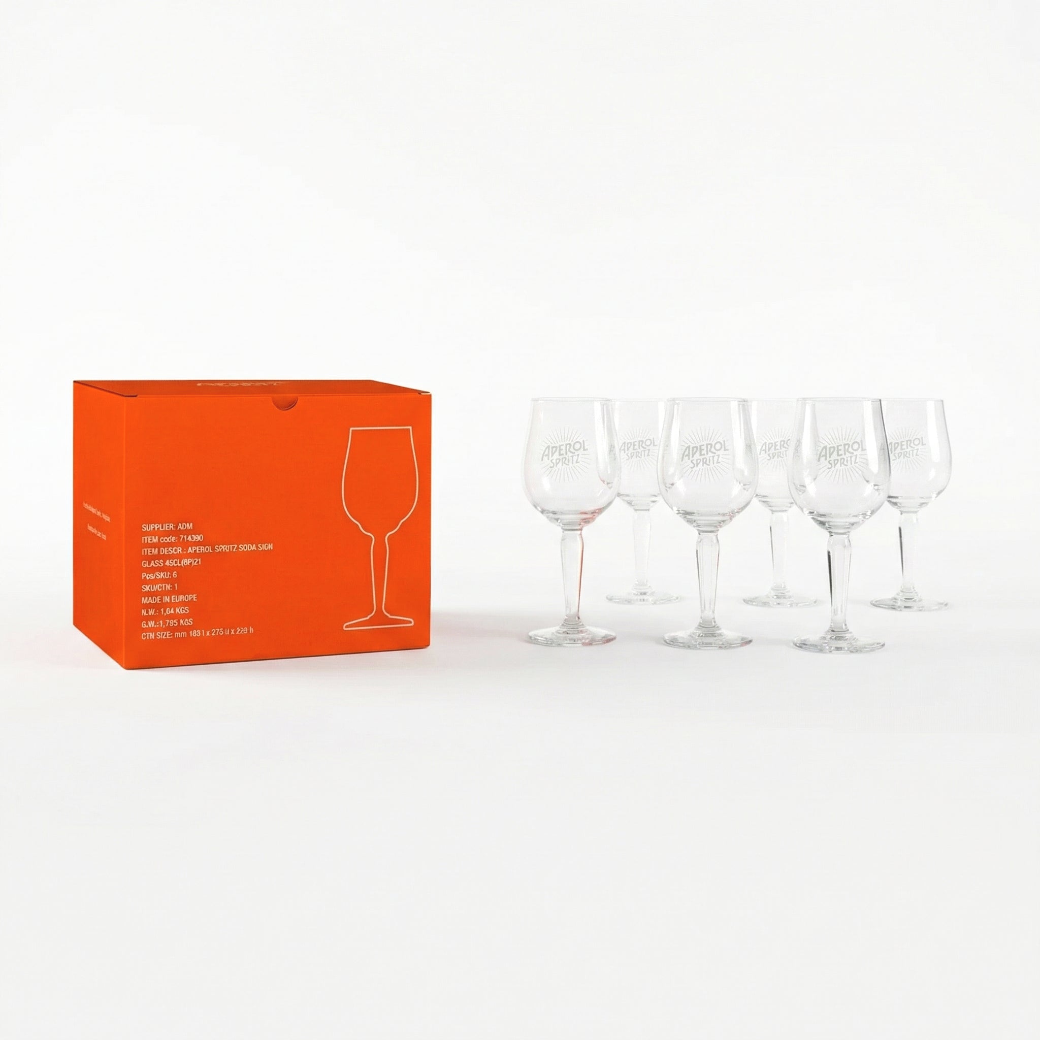 BOÎTE DE 6 VERRES SIGNATURE APEROL SPRITZ