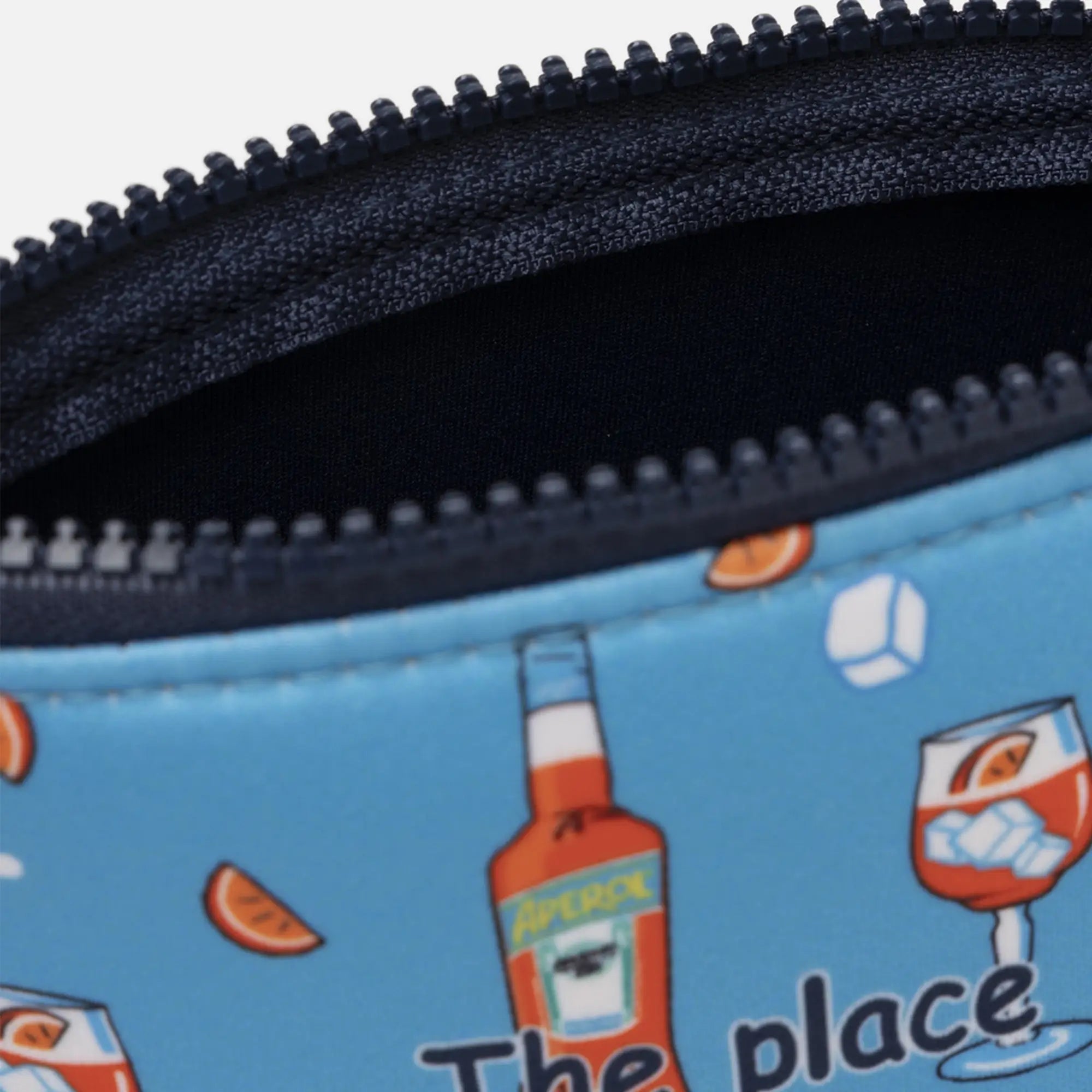 SCUBA POCHETTE’ SMALL BLUE SUMMER BAG WITH APEROL PRINT I MC2 SAINT BARTH